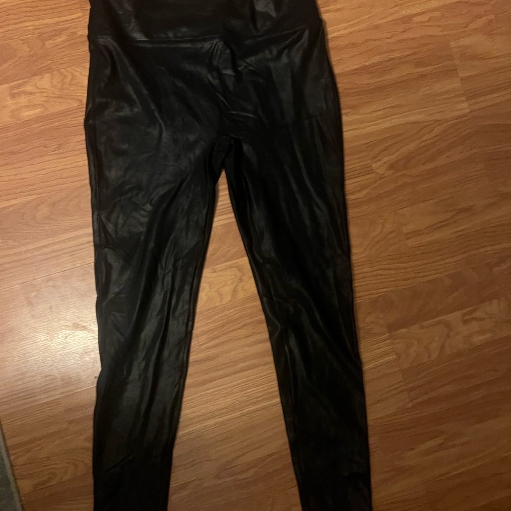 SPANX Shiny Black Leggings
